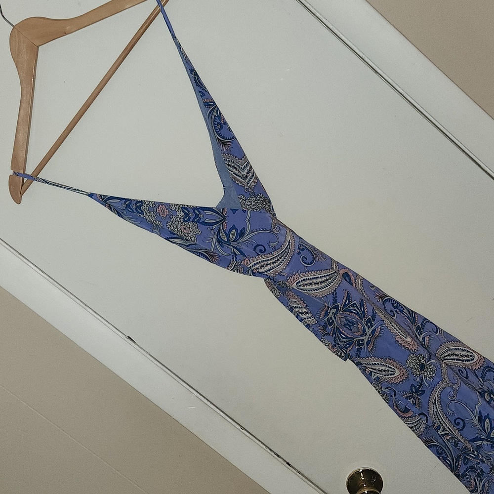 Yumi Kim Paisley silk wrap Dress, Color: purple/blue Size:XS